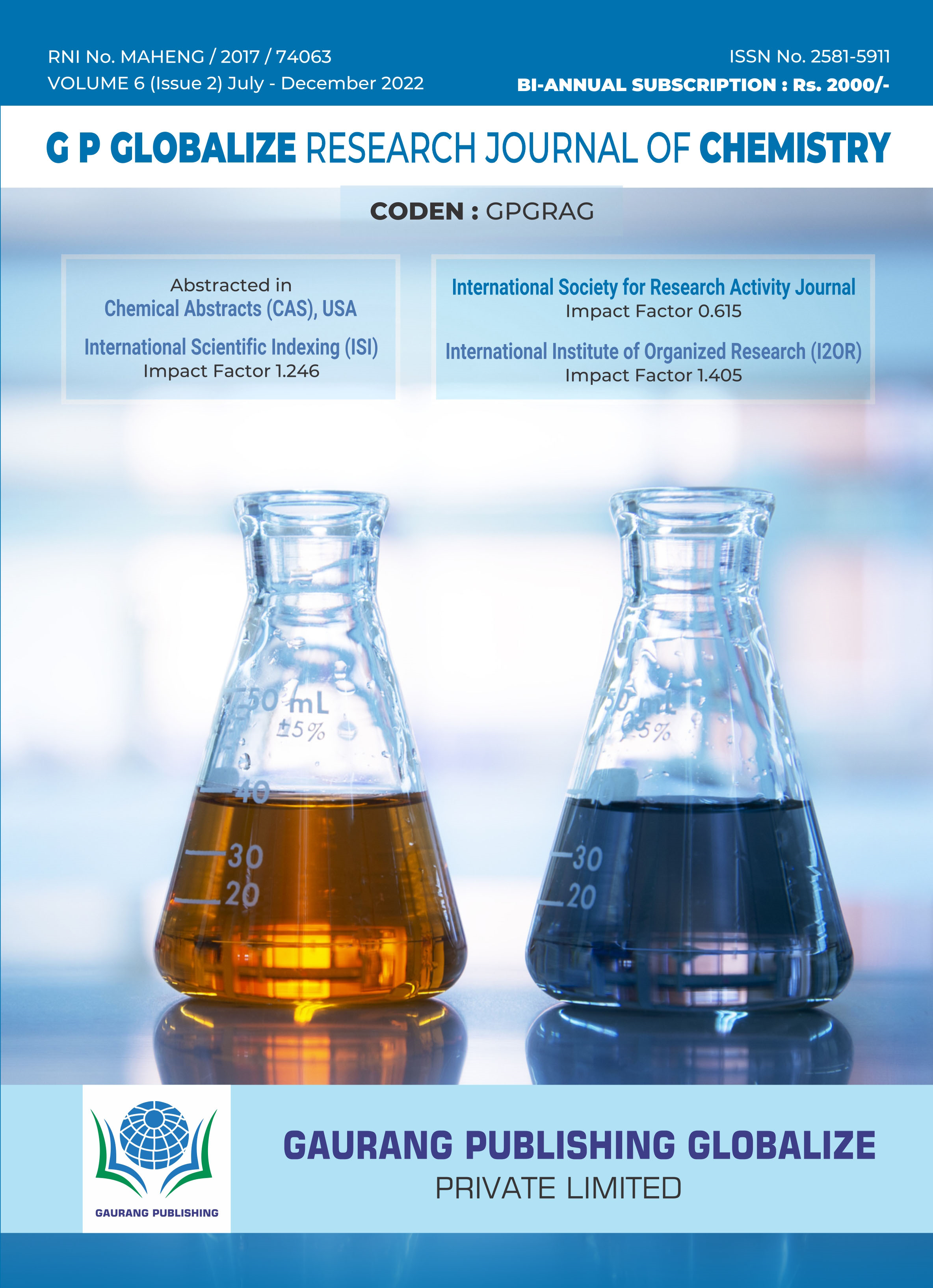 Chemistry Vol 6 Issue 2 - July - December 2022